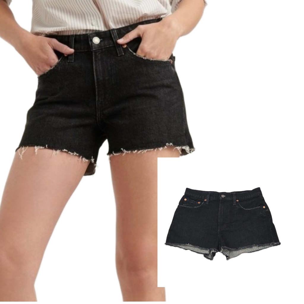 Lucky Brand Boyfriend Raw Hem MidRise Relaxed Fit Denim Shorts